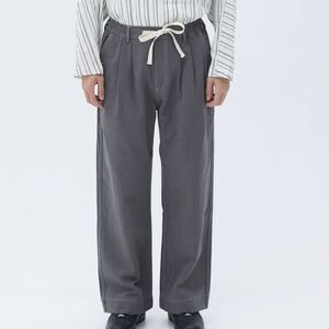 Roaringwild SS2021 Wide Leg Pants 100% Cotton in Grey Oversize S